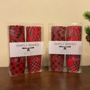 2 New Packages of  Baking Cups - Tartan Plaid